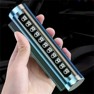 Telefon Numarası Plaka Silindiri Ayarı Renkli Metal Alüminyum Araba Geçici Park Kartı Evrensel Moda Oto Aksesuarları Bx40