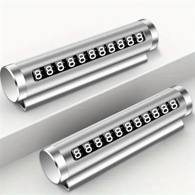 Telefon Numarası Plaka Silindiri Ayarı Renkli Metal Alüminyum Araba Geçici Park Kartı Evrensel Moda Oto Aksesuarları (3936)