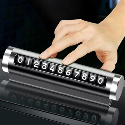 Telefon Numarası Plaka Silindiri Ayarı Renkli Metal Alüminyum Araba Geçici Park Kartı Evrensel Moda Oto Aksesuarları Bx40