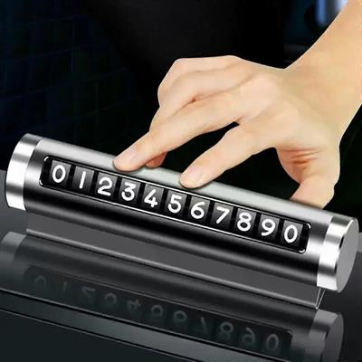 Telefon Numarası Plaka Silindiri Ayarı Renkli Metal Alüminyum Araba Geçici Park Kartı Evrensel Moda Oto Aksesuarları (3936)