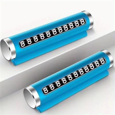 Telefon Numarası Plaka Silindiri Ayarı Renkli Metal Alüminyum Araba Geçici Park Kartı Evrensel Moda Oto Aksesuarları (3936)