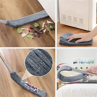 Teleskopik 3'lü Mop Toz Alma Püskülü Çok Fonksiyonlu Temizlik Seti (3936)