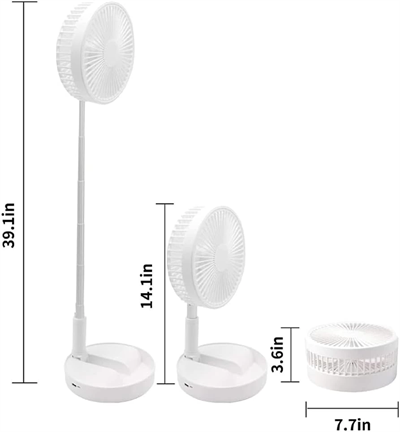 Teleskopik Fan Vantilatör 4 Modlu Şarjlı Katlanabilir Yükseltilebilir Taşınabilir Serinletici Portatif Masa Vantilatörü