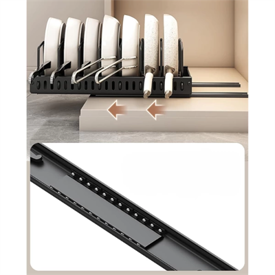 Teleskopik Raylı Tava Tencere Organizeri