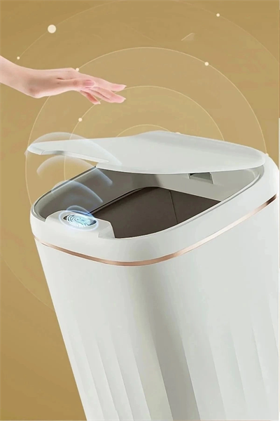Temassız Sensörlü 20 Litre Çöp Kovası UV Işıklı Koku Geçirmez Mutfak Banyo Kullanımı
