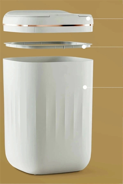 Temassız Sensörlü 20 Litre Çöp Kovası UV Işıklı Koku Geçirmez Mutfak Banyo Kullanımı