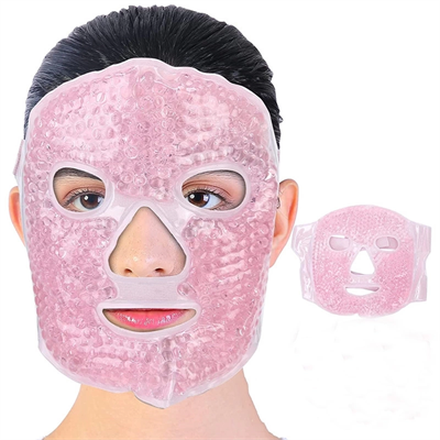 Terapi Jel Yüz Maskesi Soğuk Ve Sıcak Boncuklu Ayarlanabilir Maske (Pembe)