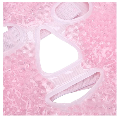 Terapi Jel Yüz Maskesi Soğuk Ve Sıcak Boncuklu Ayarlanabilir Maske (Pembe)