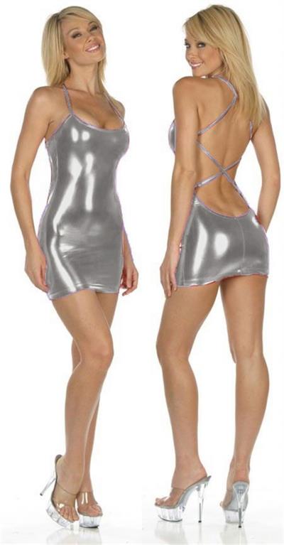 Terry Pau TP060838 Cris Cross Mini Elbise