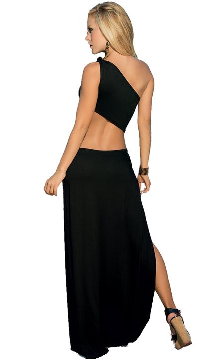 Terry Pau TP100916 Derin Yırtmaçlı Uzun Elbise