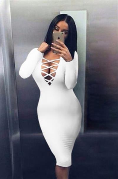 Terry Pau TP101232 Uzun Kollu Elbise