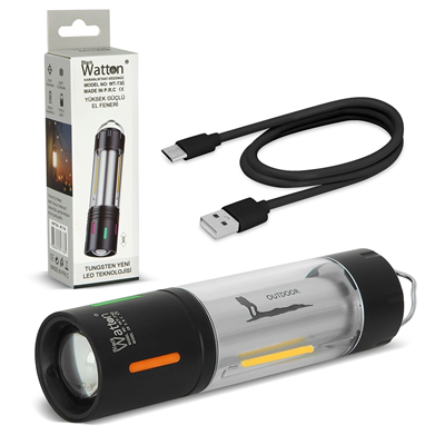 Tg Led Şarjlı Kamp Lambası Ortam Odak Aydınlatma Wt-736