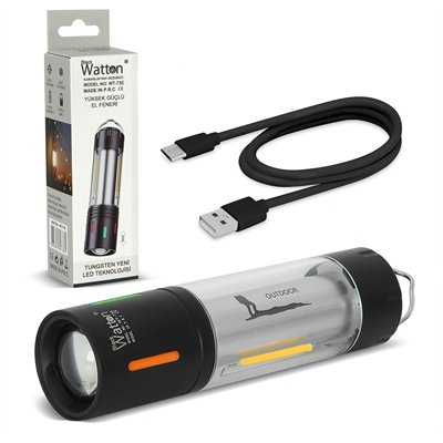 Tg Led Şarjlı Kamp Lambası Ortam Odak Aydınlatma  Wt-736