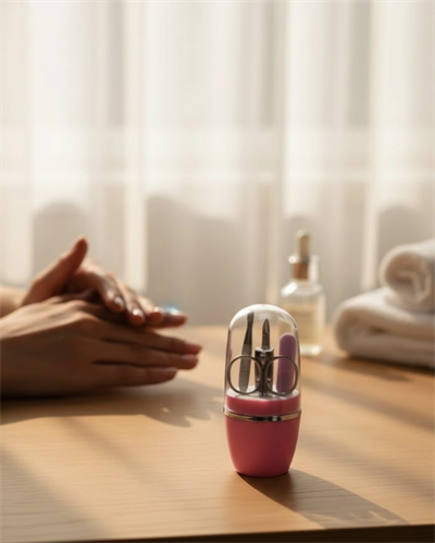 Tırnak Bakım Manikür Pedikür Seti 4 Parça Pembe Pratik Günlük Kullanım