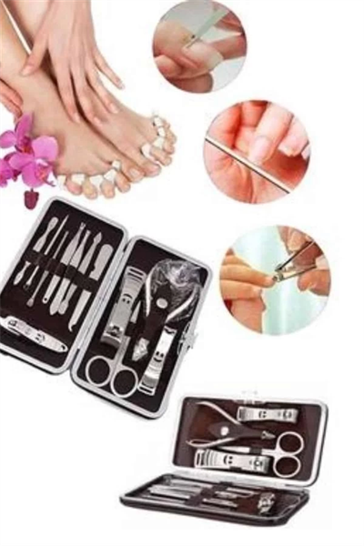 Tırnak Bakımı Tırnak Makası Profesyonel 12 Parça El Ayak Manikür Pedikür Seti