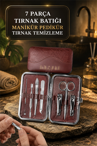 Tırnak Batığı Temizliği ve Günlük Bakım İçin 7 Parça Profesyonel Set