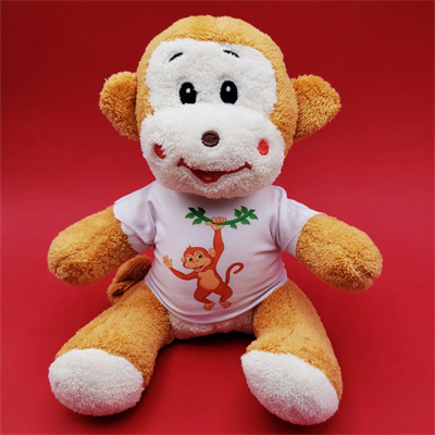 Tişörtlü Sevimli Peluş Maymun
