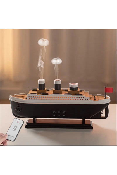 Titanic Gemi Hava Nemlendirici Fonksiyonlu Buhar Makinesi Kumandalı