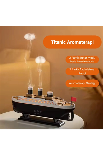 Titanic/Vapur/Gemi Aromaterapi Hava Nemlendirici Kuruluğu Önlemek Için Verimli Gemi Dizaynlı Difüzör