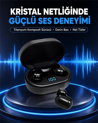 Titanyum Hoparlörlü Kablosuz Bluetooth Kulaklık Yeni Nesil