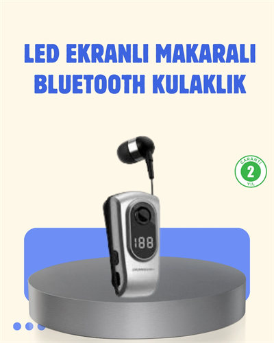 Titreşimli Bluetooth Kulaklık – Uzun Pil Ömrü, Dijital Ekranlı Kablosuz Tasarım