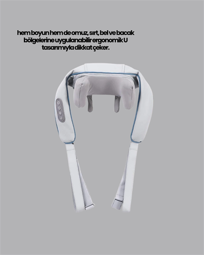 Titreşimli Boyun Masaj Cihazı Isı Terapili Şarjlı VNB-01 Ergonomik U Tasarım