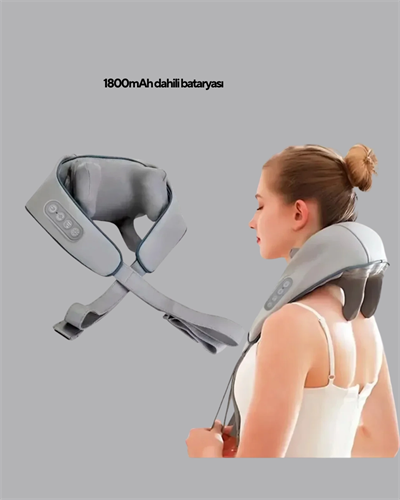 Titreşimli Boyun Masaj Cihazı Isı Terapili Şarjlı VNB-01 Ergonomik U Tasarım