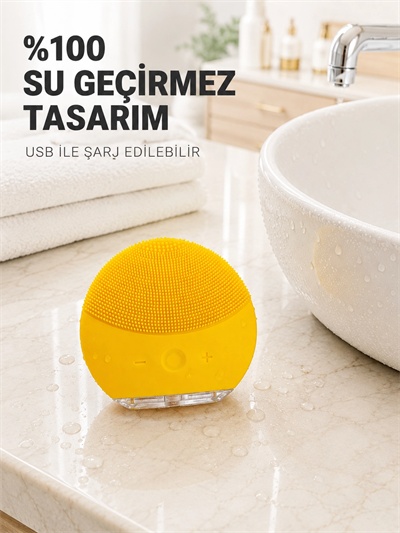 Titreşimli Silikon Yüz Temizleme Cihazı Ayarlanabilir Yoğunluk Su Geçirmez