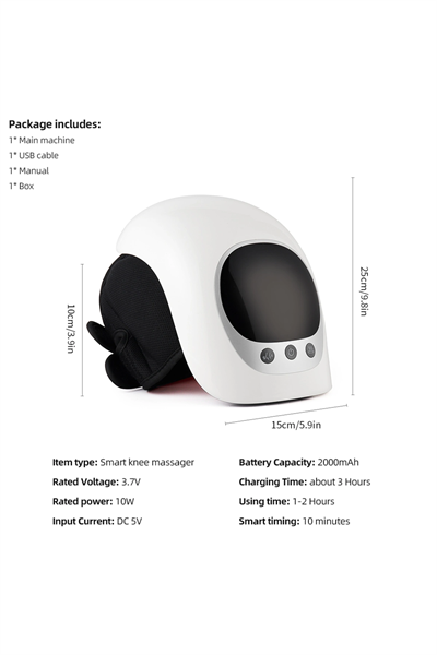 Titreşimli diz masaj aleti ile diz bölgesine yönelik masaj uygulaması sağlayan cihaz