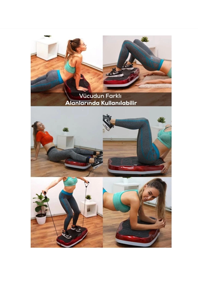 Titreşimli egzersiz plaka fitness tüm vücut spor masaj aleti 50cm siyah renk - Ekipman & Aksesuar