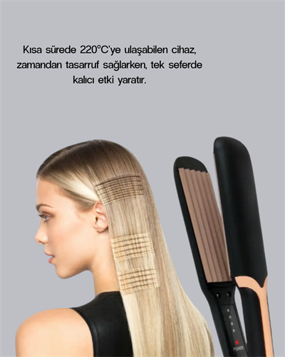 Tost Model Saç Şekillendirici DEMPOWER DP-134 360° Döner Kablolu