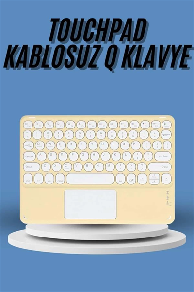 Touchpad Tüm Cihazlara Uyumlu Bluetooth Klavye Touchpad Slim Kablosuz Wifi Q Klavye
