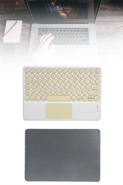Touchpad Tüm Cihazlara Uyumlu Bluetooth Klavye Touchpad Slim Kablosuz Wifi Q Klavye