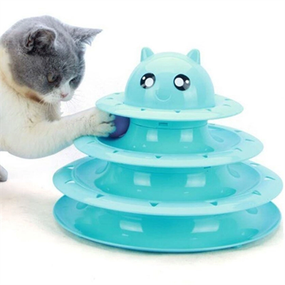 Tower Of Tracks Eğlenceli Üç Katlı Kedi Oyuncağı Seti Kedi Oyunu Bx40