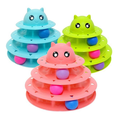 Tower Of Tracks Eğlenceli Üç Katlı Kedi Oyuncağı Seti Kedi Oyunu Bx40