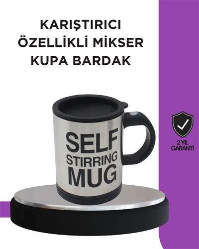 Toz İçecekler İçin Hızlı Karıştırma Özellikli Termos Kupa