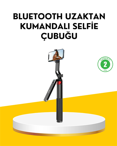Tripodlu Selfie Çubuğu Uzaktan Kumandalı Canlı Yayın Uyumlu