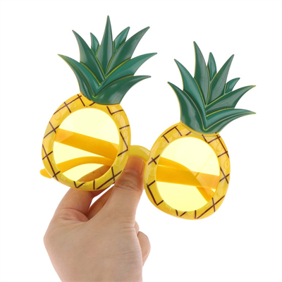 Tropikal Hawaii Ananas Şekilli Parti Gözlüğü 9.5 X 14 Cm Bx40