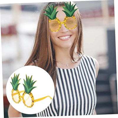 Tropikal Hawaii Ananas Şekilli Parti Gözlüğü 9.5 X 14 Cm Bx40