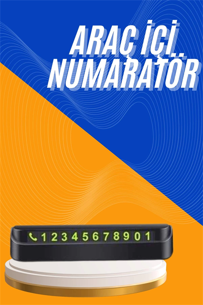 Tüm Araçlara Uyumlu Araç Içi Park Numaratör Oto Araç Numaratör