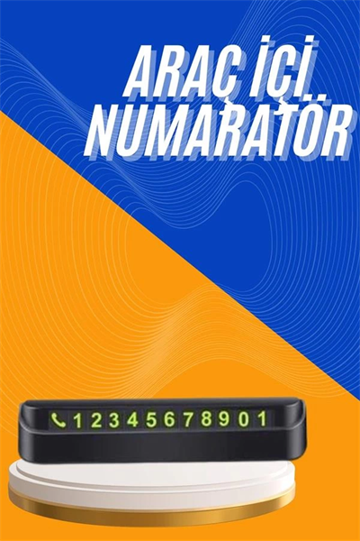 Tüm Araçlara Uyumlu Araç Içi Park Numaratör Oto Araç Numaratör