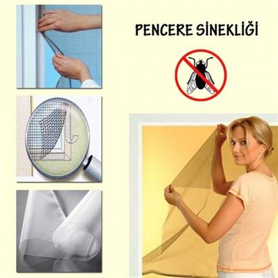 Tüm Cam Pencere Kapılara Uyumlu Tek Kanat Pencere Sinekliği (3936)