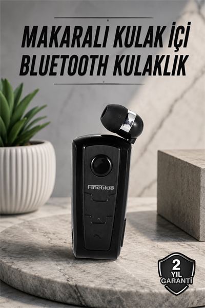 Tüm Telefonlara Uyumlu Mikrofonlu Titreşimli Makaralı Bluetooth Kulakiçi Kulaklık