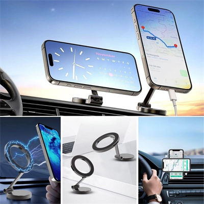 Tüm Telefonlarla Uyumlu Manyetik Araç Telefonu Tutacağı Katlanır 360 Derece Dönen Telefon Standı Bx40