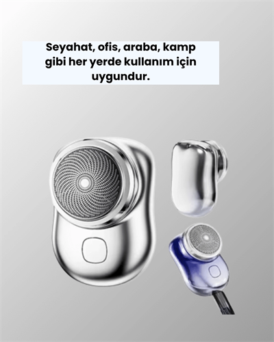 Tüm vücut bölgelerinde kullanılabilen küçük boy tıraş cihazı