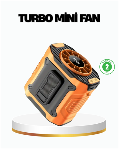 Turbo Mini Taşınabilir Fan – 100 Kademeli Dijital Hız Kontrolü ve Type-C Şarj