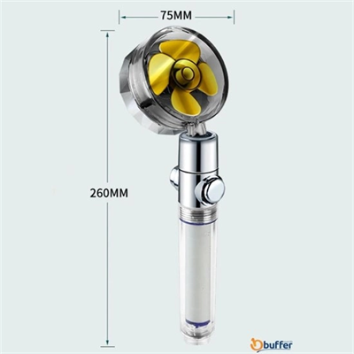 Turbo Pervaneli Ve Filtreli Su Tasarruflu 360 Derece Dönebilen Tazyikli Duş Başlığı Bx40