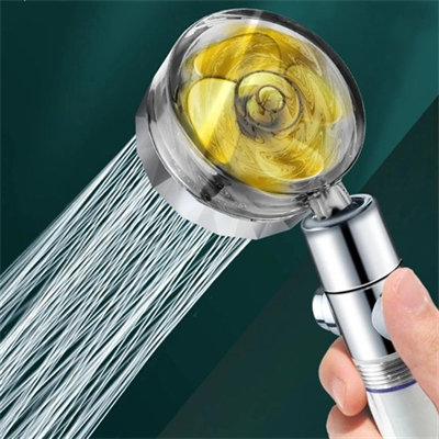 Turbo Pervaneli Ve Filtreli Su Tasarruflu 360 Derece Dönebilen Tazyikli Duş Başlığı Bx40