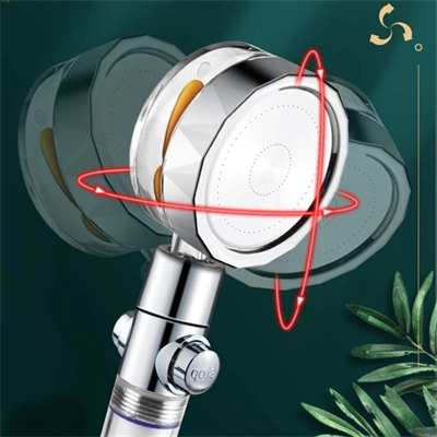 Turbo Pervaneli Ve Filtreli Su Tasarruflu 360 Derece Dönebilen Tazyikli Duş Başlığı Bx40