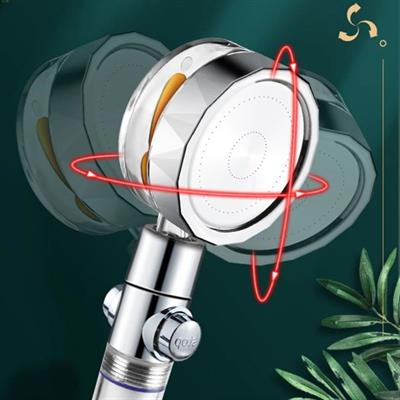 Turbo Pervaneli ve Filtreli Su Tasarruflu 360 Derece Dönebilen Tazyikli Duş Başlığı (3936)
